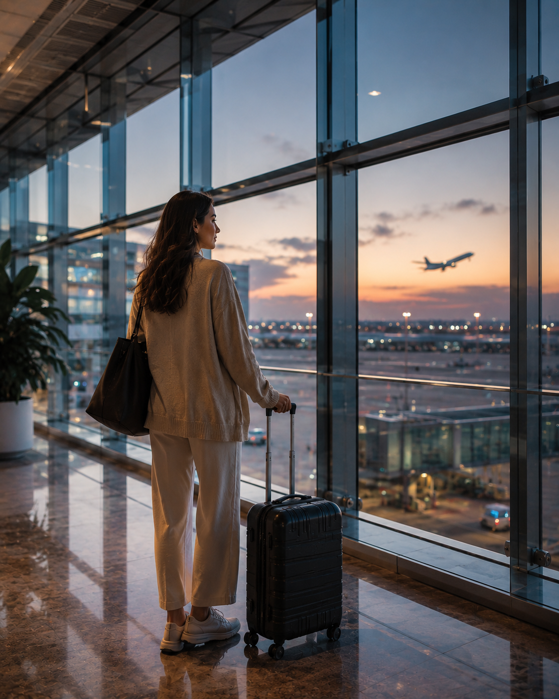 Airport departure scene